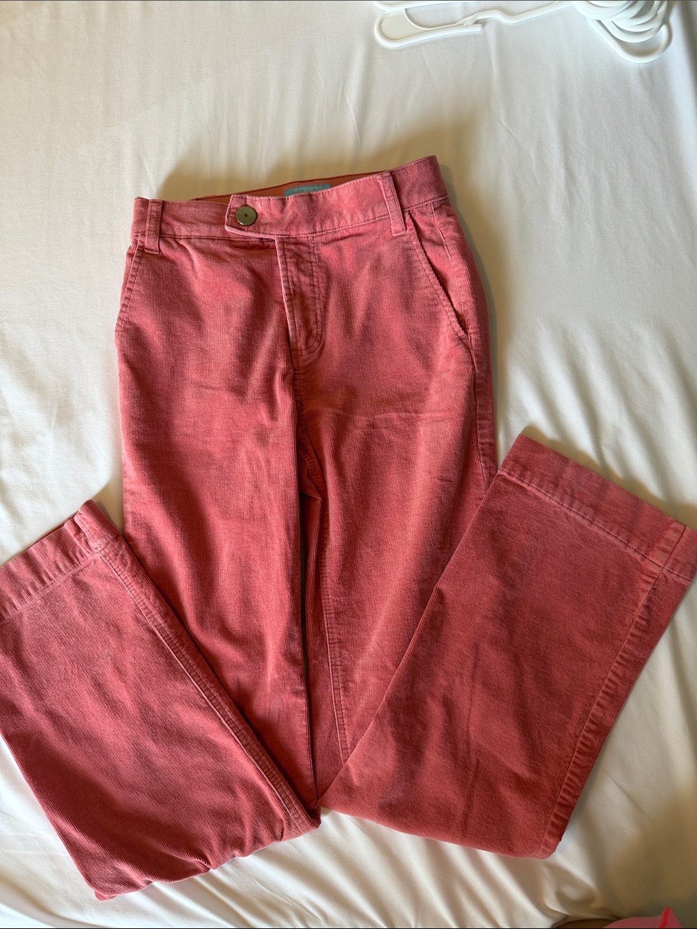 Draper James RSVP Pink Coral Wide Leg Corduroy Pants Size 2